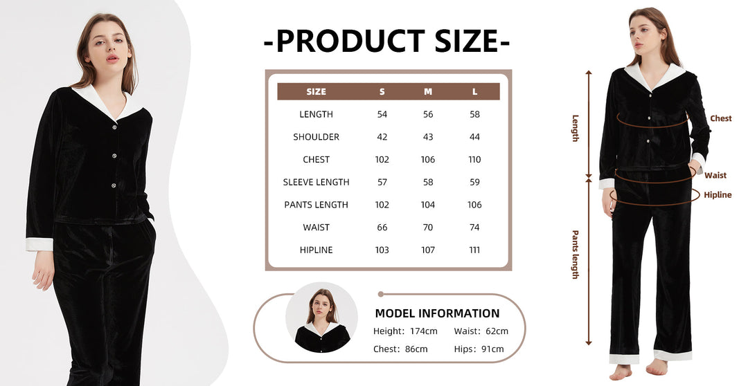 black velvet with satin pajamas set