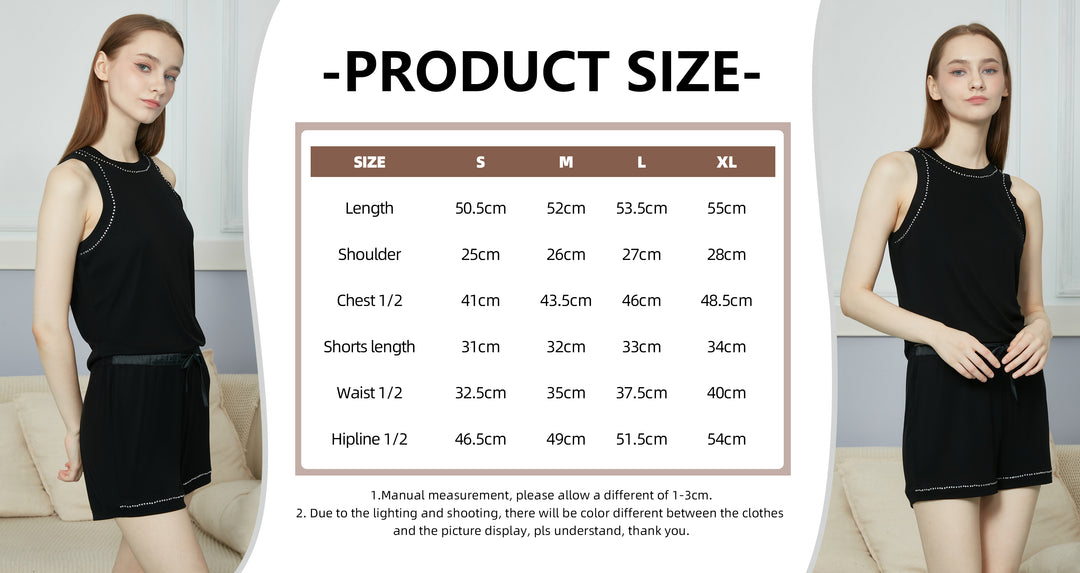 Black with Diamond shots pajama set