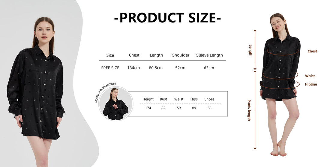 Black satin silk with diamond one oversize one piece